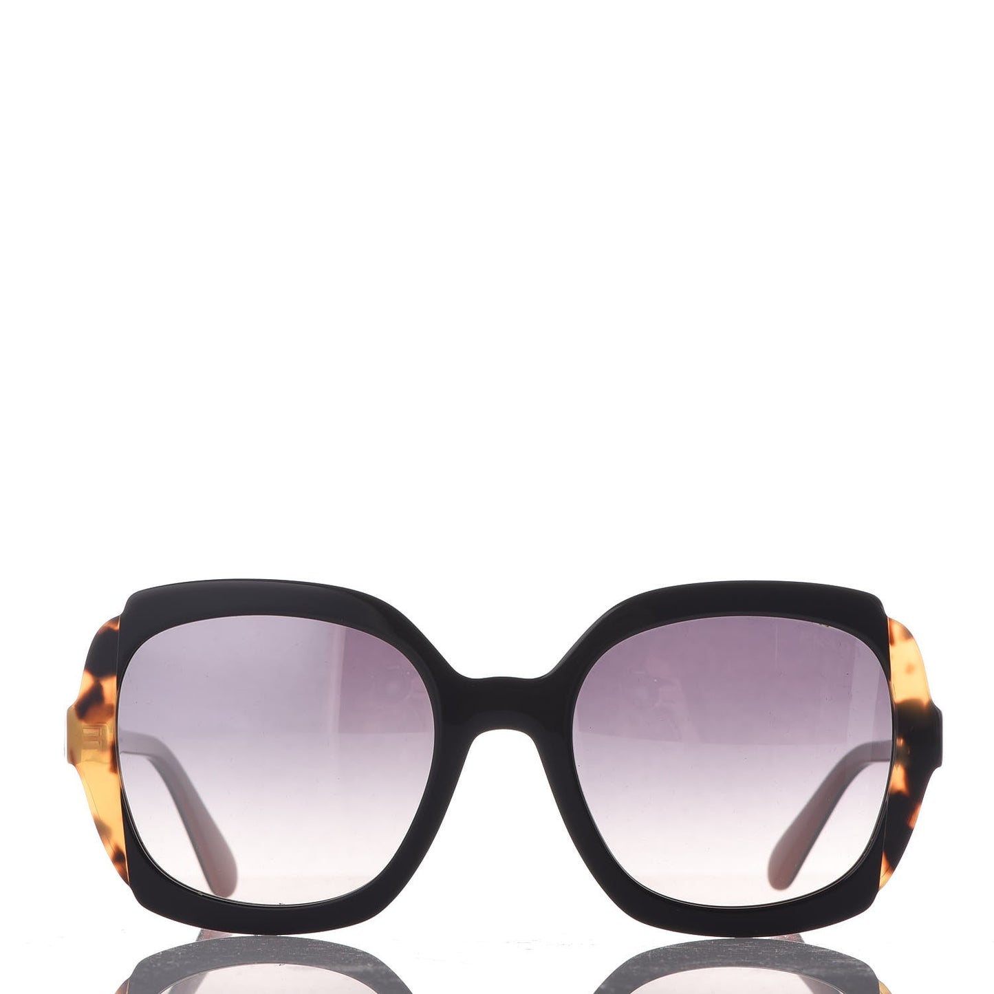 Tortoise Shell Round Sunglasses SPR 16U Black