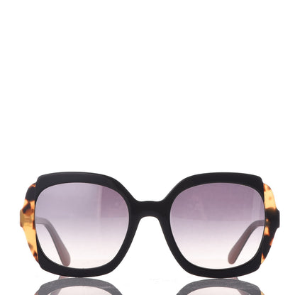 Prada Tortoise Shell Round Sunglasses SPR 16U Black 3 of 7