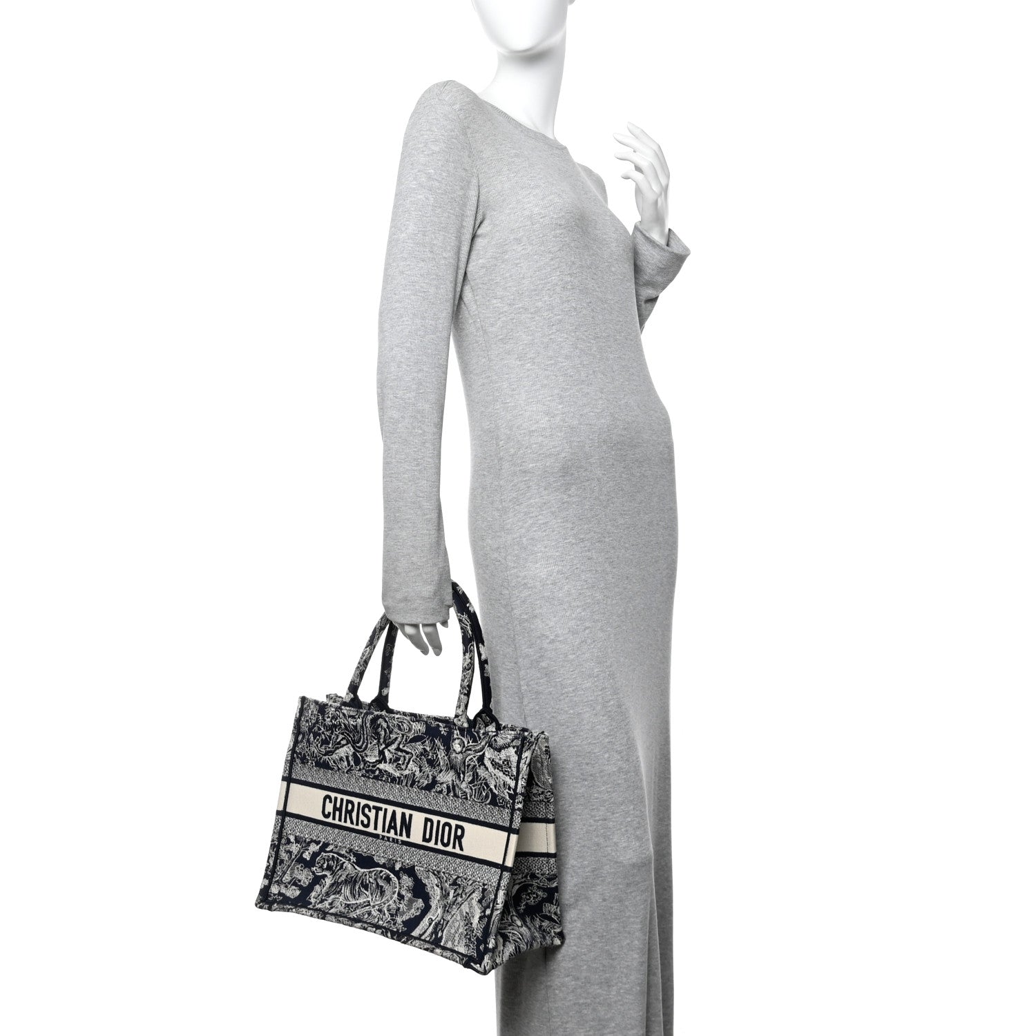 Christian Dior Canvas Embroidered Medium Dioriviera Toile De Jouy Book Tote Blue 3 of 19