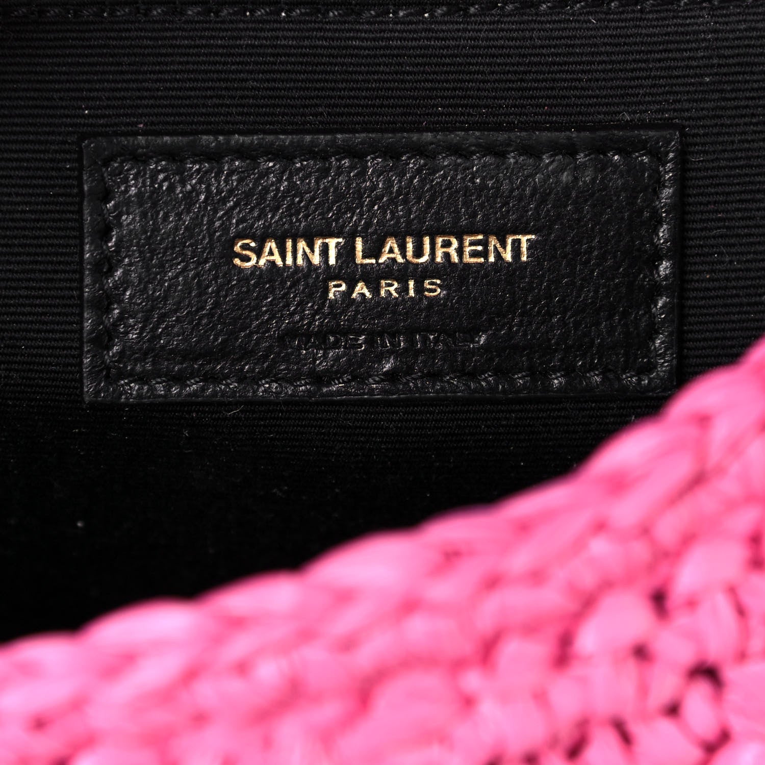 Saint Laurent Raffia Calfskin Monogram Medium Niki Chain Satchel Bright Pink 6 of 14