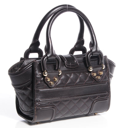 Burberry Quilted Calfskin Manor Tote Dark Brown 3 of 10