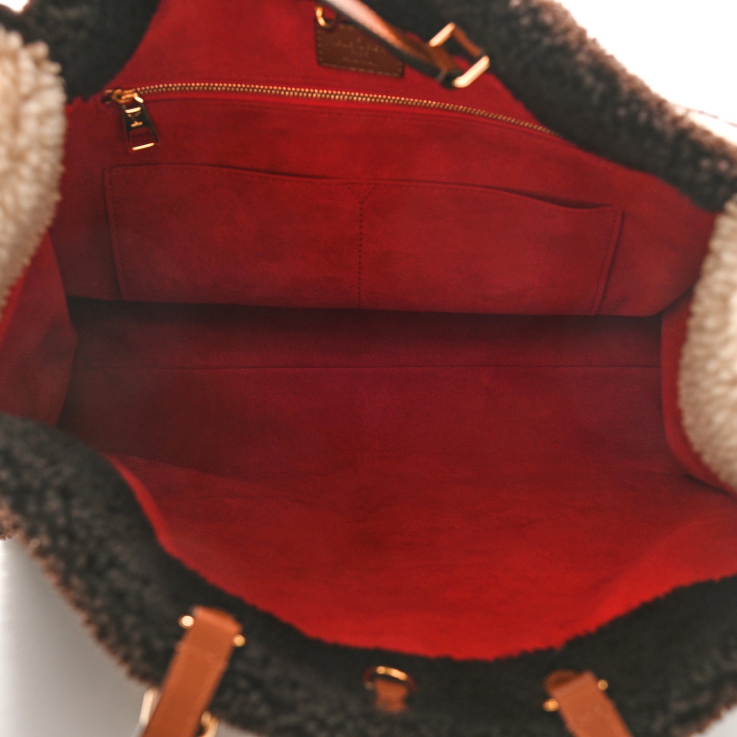 Shearling Monogram Giant Teddy Onthego GM Black White