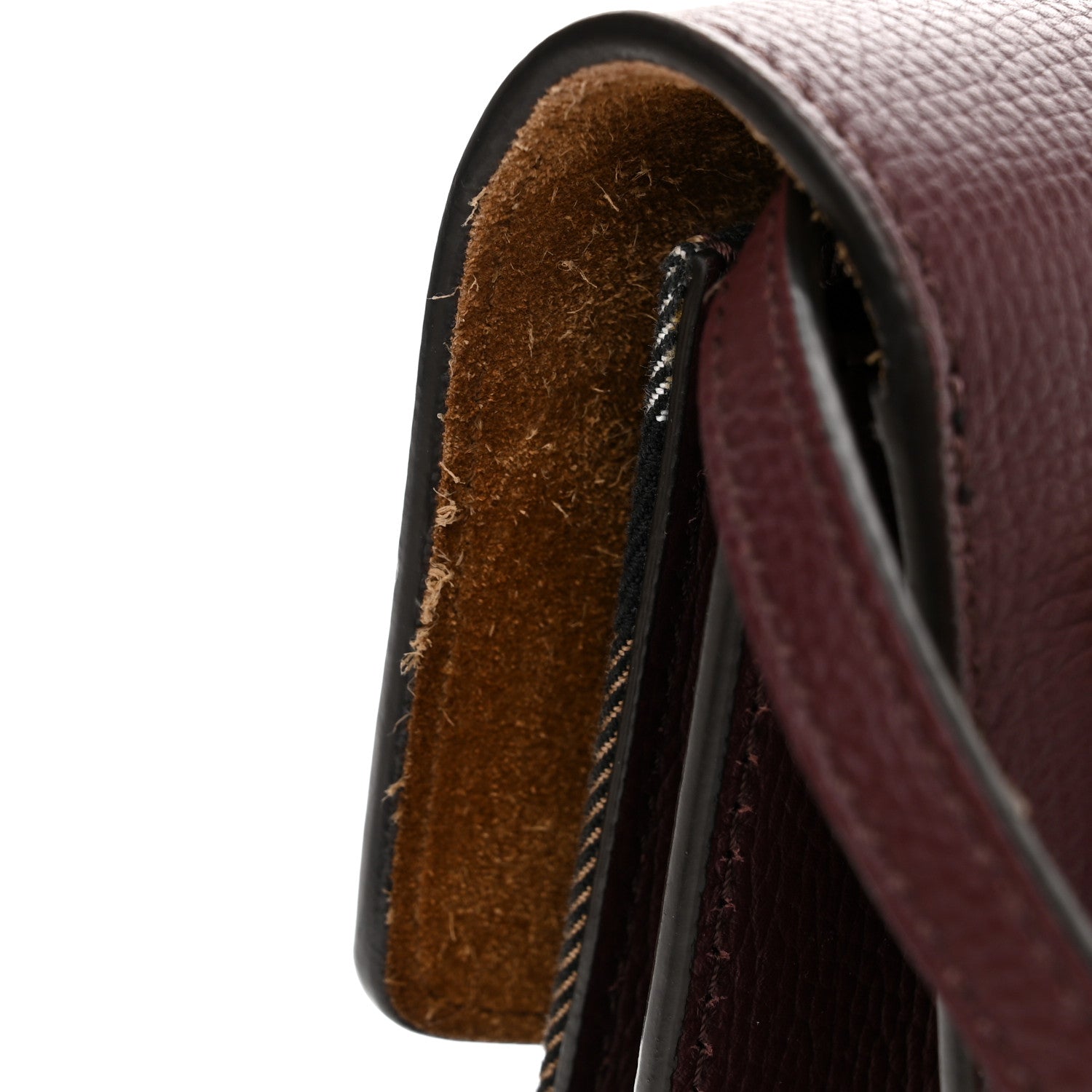 Burberry Derby Calfskin House Check Small Macken Crossbody Bag Mahogany Red 13 of 16