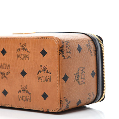 MCM Visetos Vanity Case Cognac Black 7 of 11