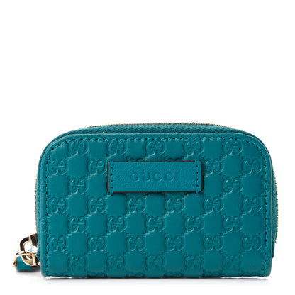 Gucci Microguccissima Zip Around Card Case Deep Cobalt 1 of 8
