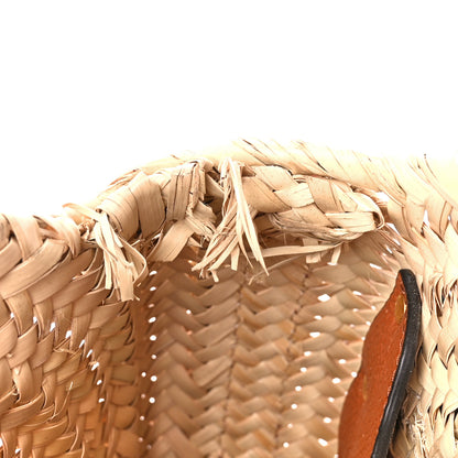 Chloe Raffia Small Grain Calfskin Small Marcie Basket Crossbody Tan 12 of 12