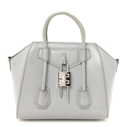 Givenchy Box Calfskin Mini Lock Antigona Shoulder Bag Medium Grey 1 of 9