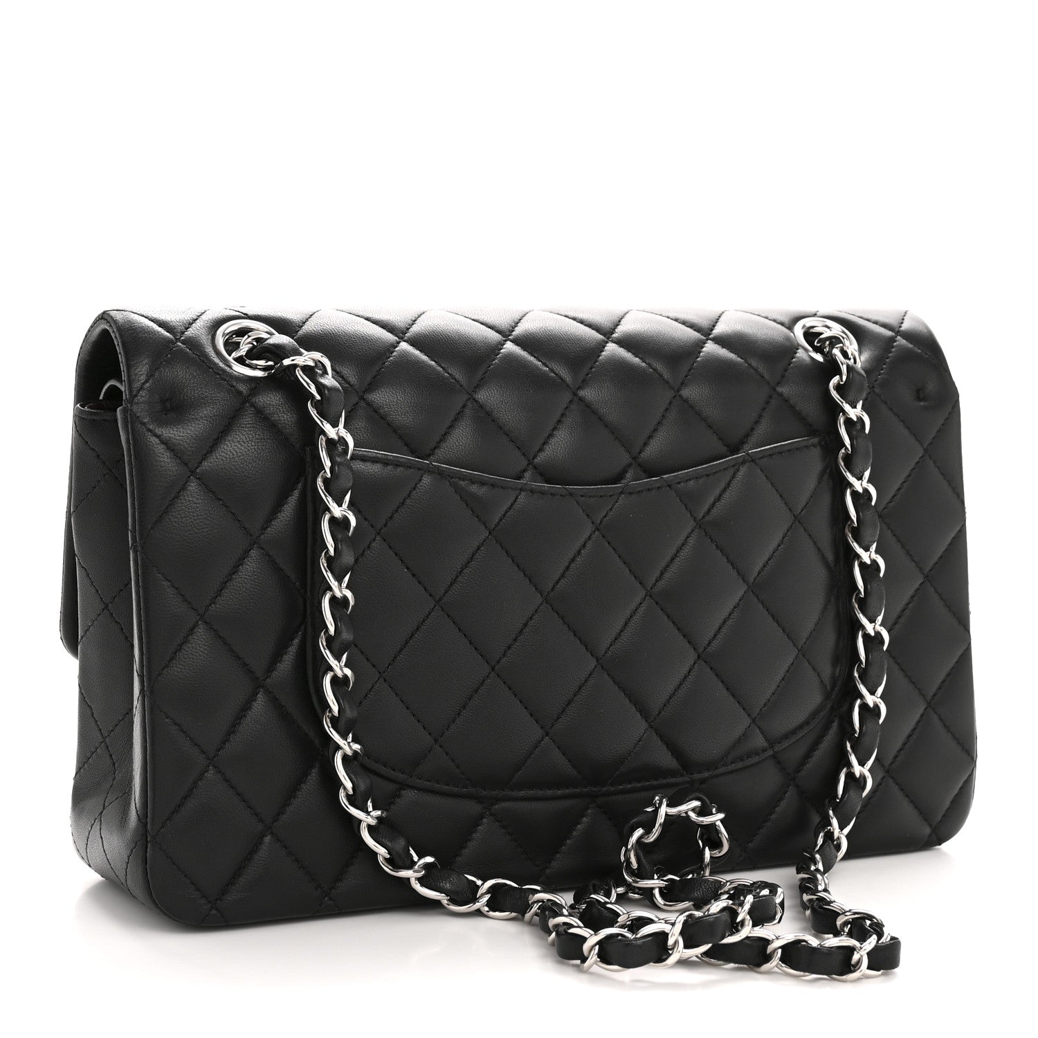Chanel Lambskin Quilted Medium Double Flap Black 3 of 14