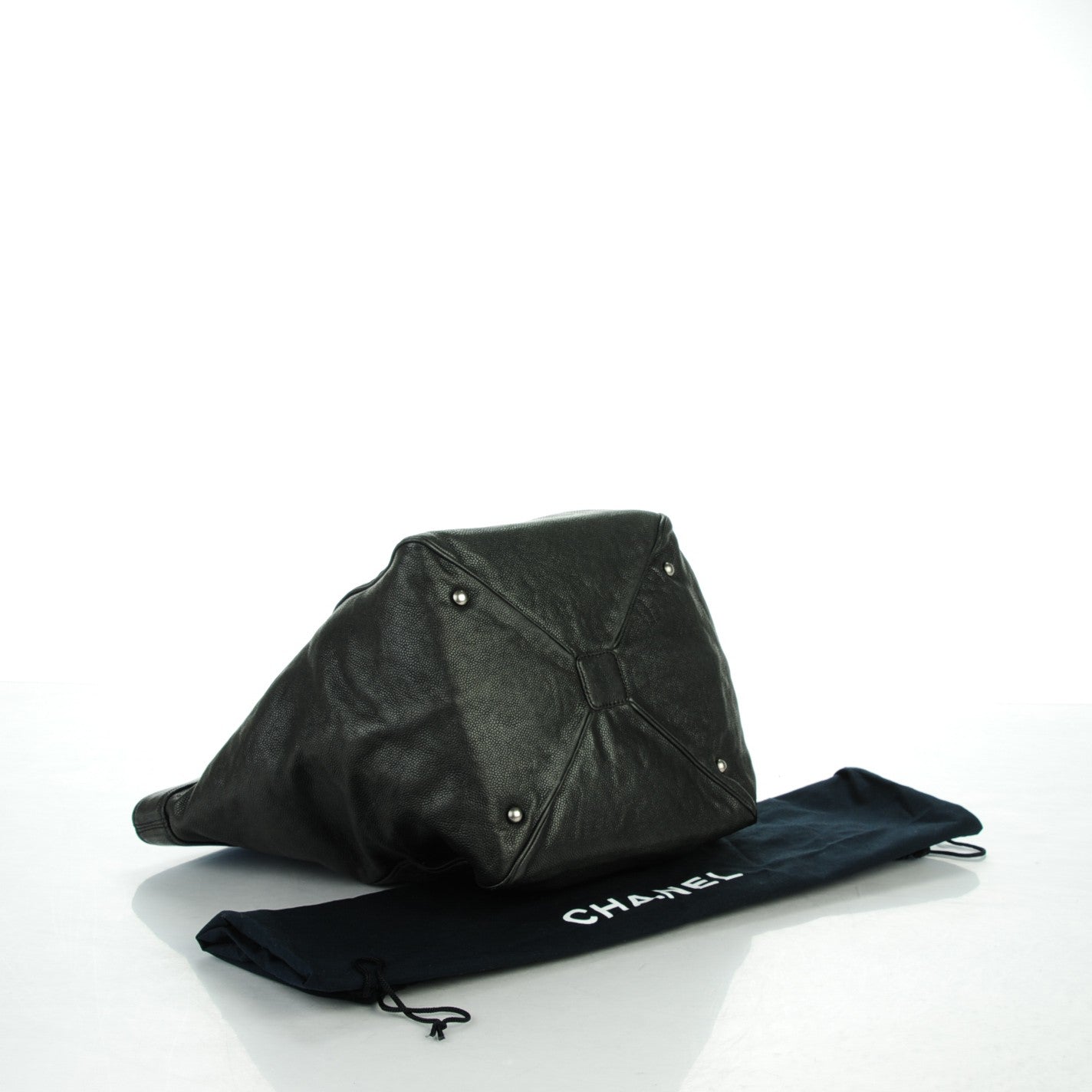 Chanel Distressed Caviar Outdoor Ligne Tote Black 4 of 6