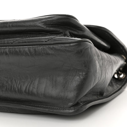 Saint Laurent Crinkled Calfskin Matelasse Monogram Medium Niki Chain Satchel Storm 10 of 10