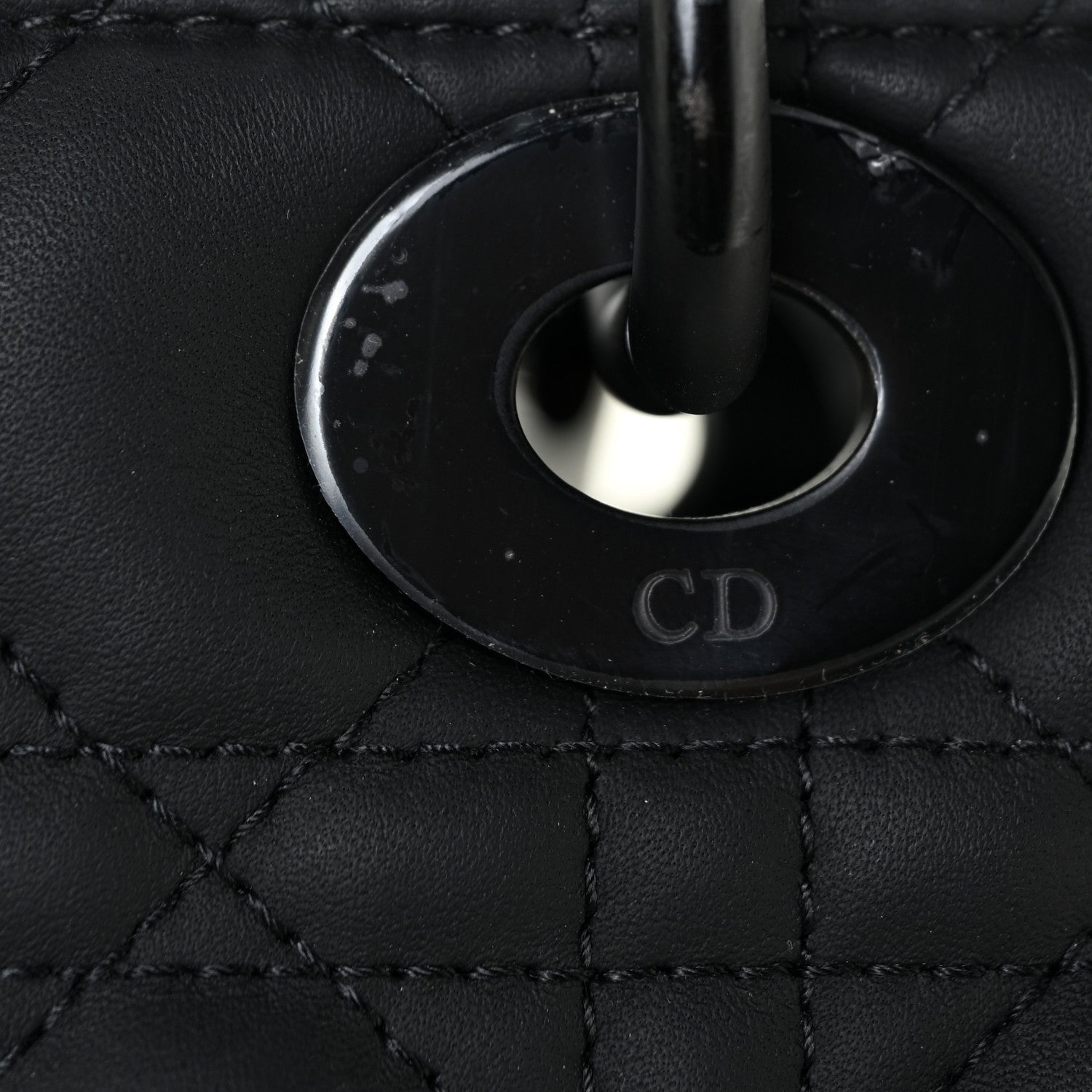 Christian Dior Ultra Matte Calfskin Cannage Large Lady Dior Black 19 of 21