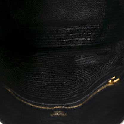 Prada Vitello Daino Pocket Shopping Tote Black 5 of 9