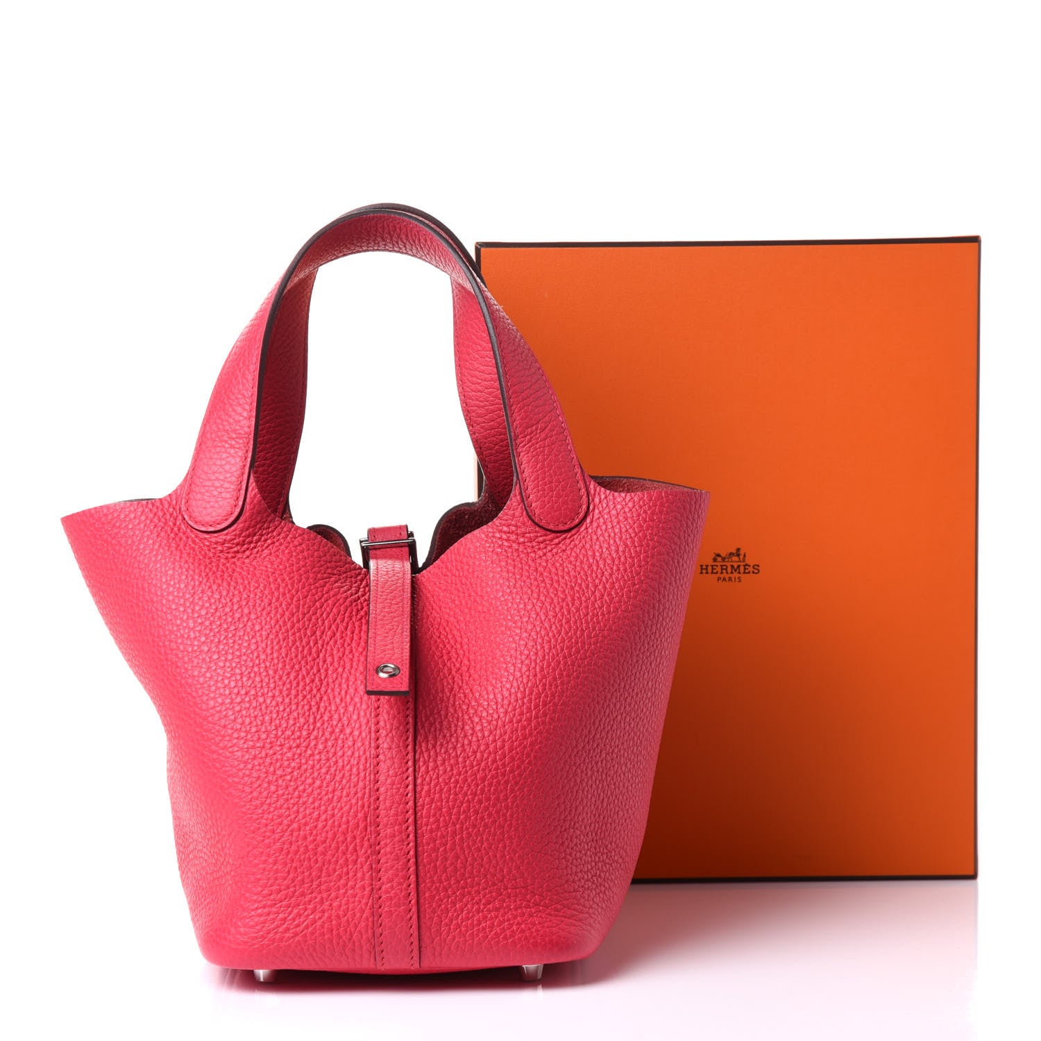 Hermes Taurillon Clemence Picotin Lock 18 PM Rose Extreme 10 of 10