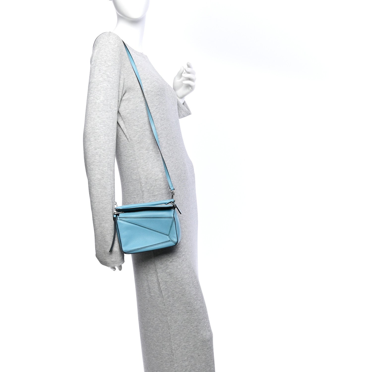 Loewe Calfskin Mini Puzzle Bag Light Blue 1943551 – FASHIONPHILE