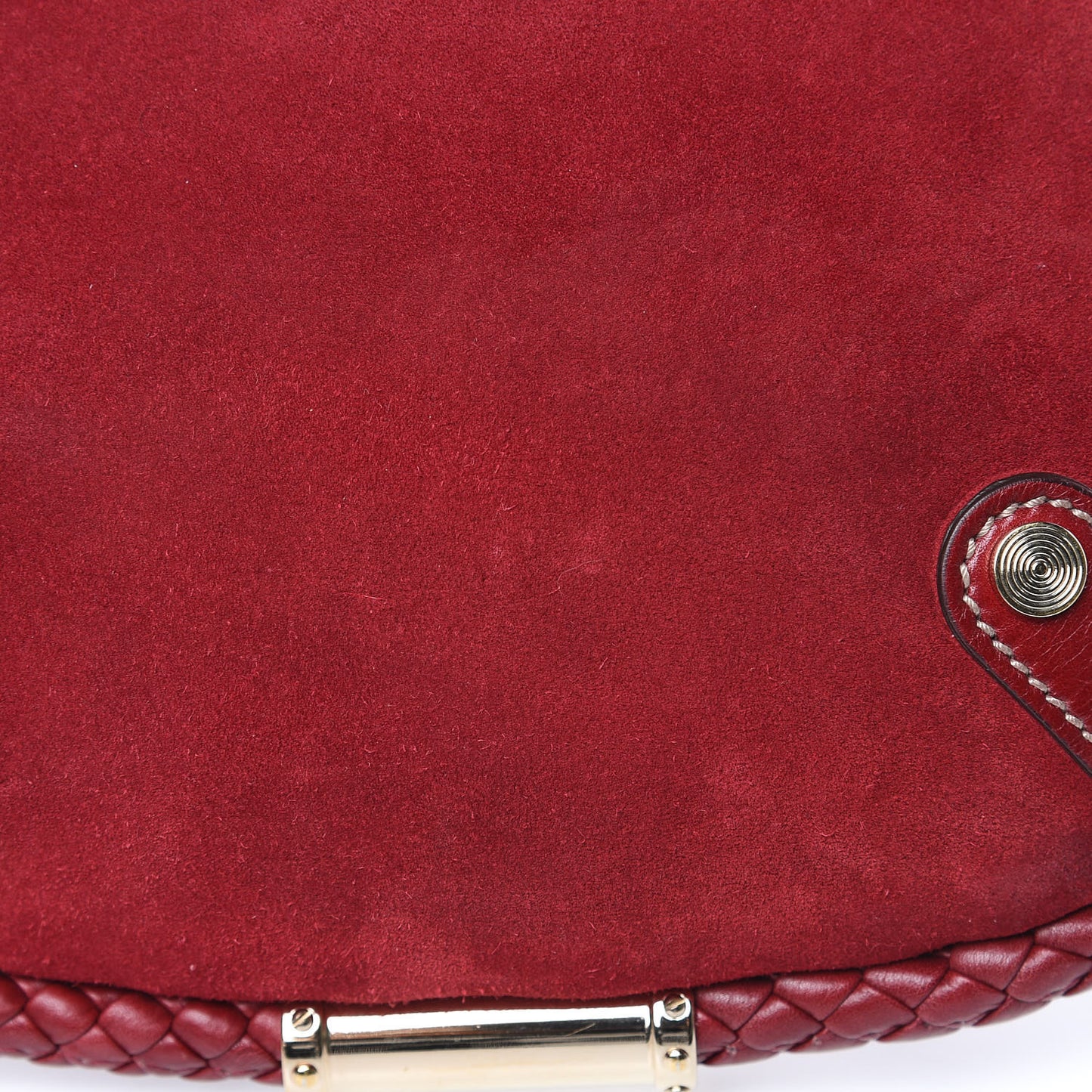Suede Small Britt Tassel Shoulder Bag Dark Red