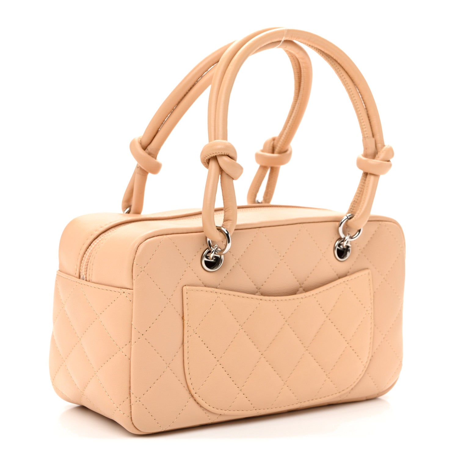 Chanel Calfskin Quilted Small Cambon Bowler Beige 3 of 11