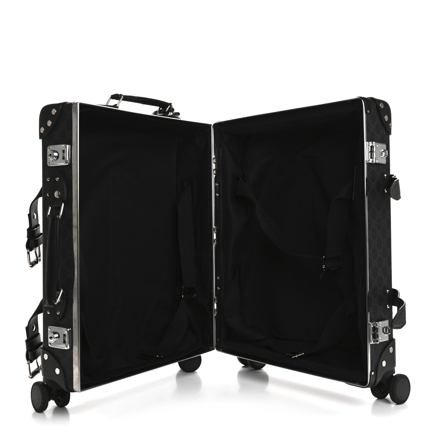 GG Supreme Monogram Globe-Trotter Carry-On Black