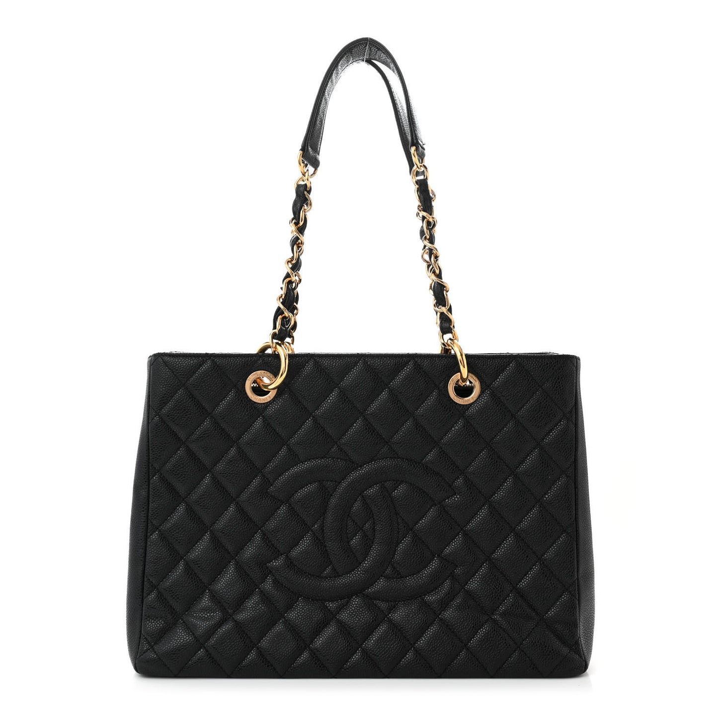 Caviar Quilted Grand Shopping Tote GST Black