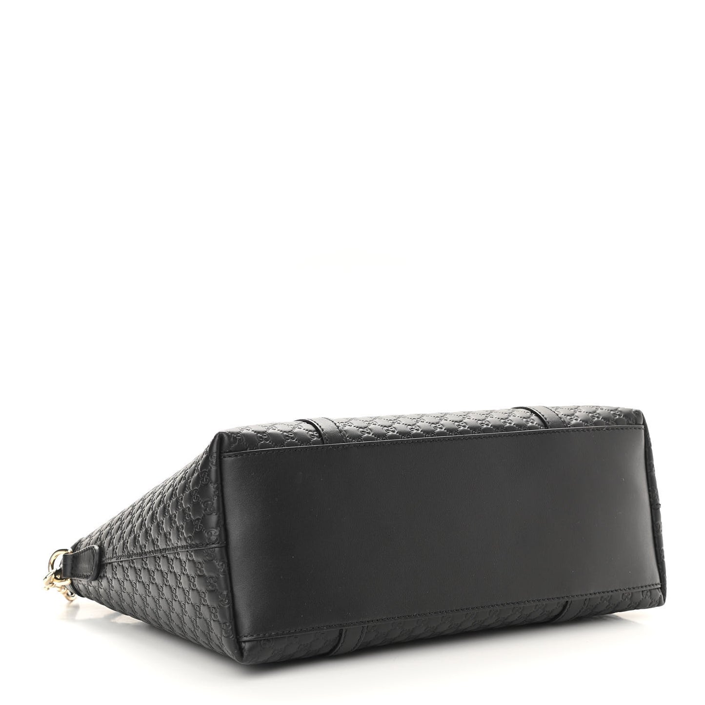 Soft Microguccissima Small Zippered Satchel Black