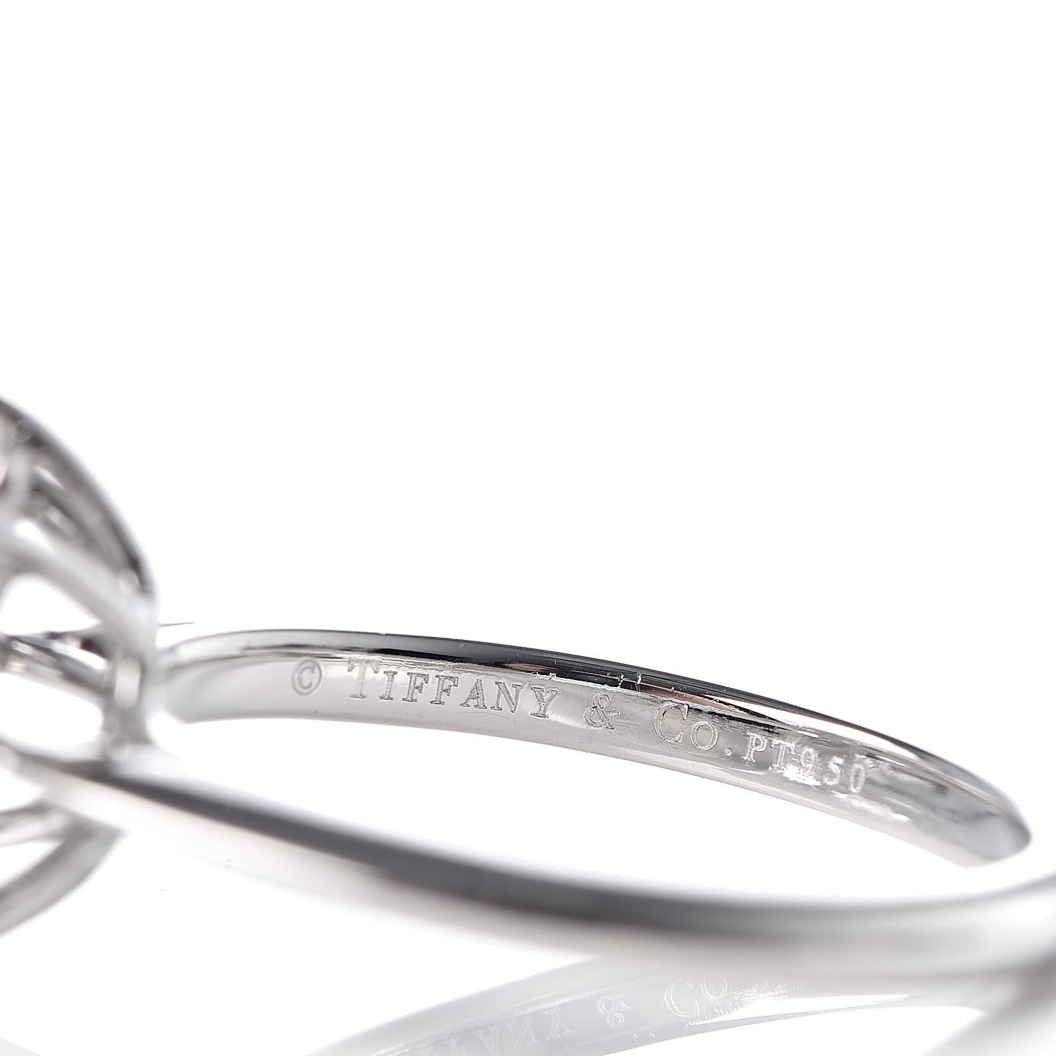 Tiffany Platinum Diamond Flower Ring 50 5.5 5 of 5