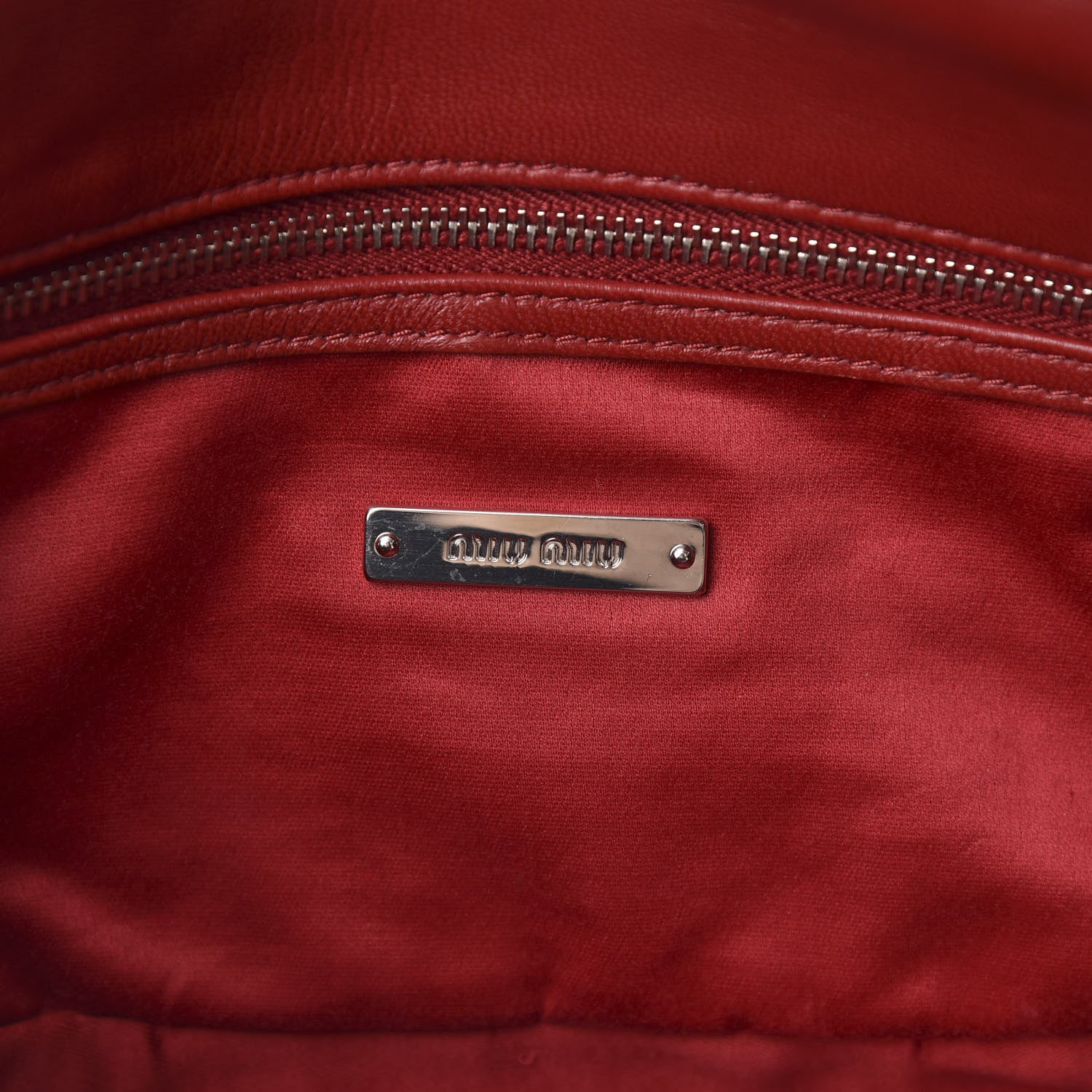Miu Miu Vichy Crystal Flap Shoulder Bag Rosso 6 of 11