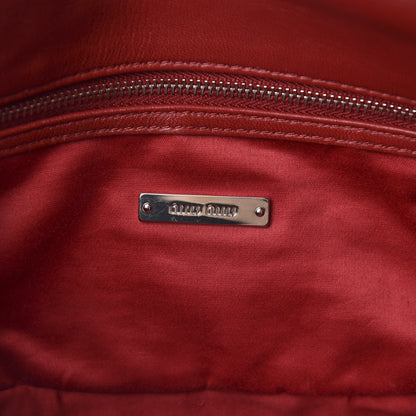Miu Miu Vichy Crystal Flap Shoulder Bag Rosso 6 of 11