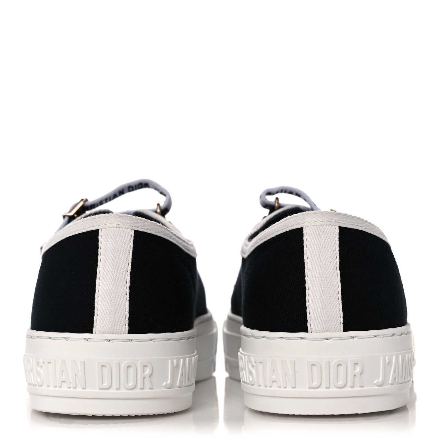 Canvas Walk'N'Dior Low Top Sneakers 38 Black