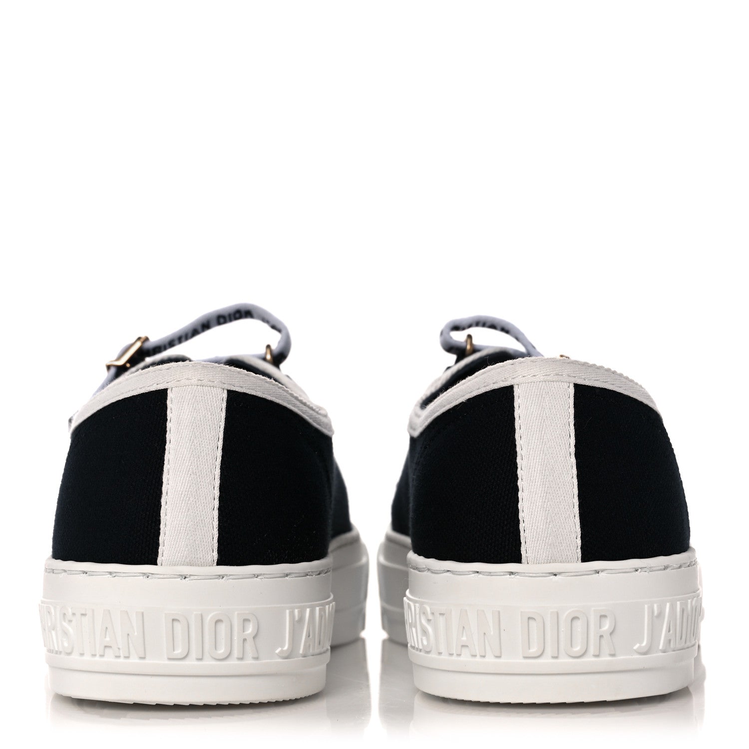 Christian Dior Canvas Walk'N'Dior Low Top Sneakers 38 Black 5 of 9