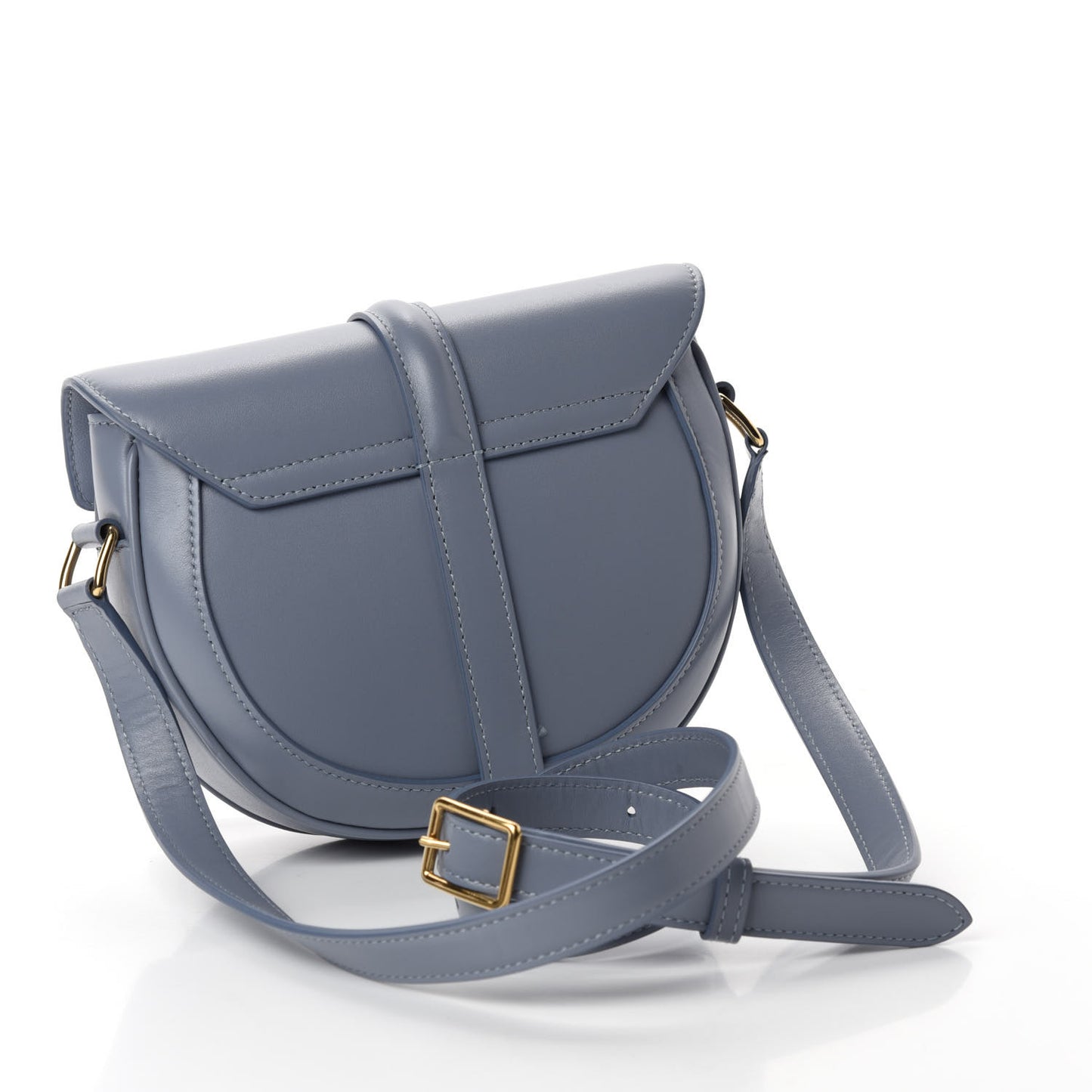 Natural Calfskin Besace Small 16 Arctic Blue
