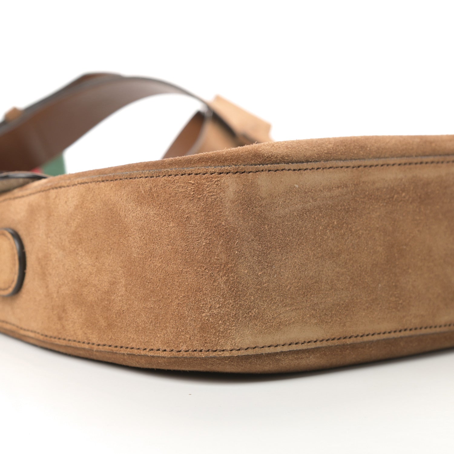 Gucci Suede Medium Lady Web Shoulder Bag New Marron 10 of 13