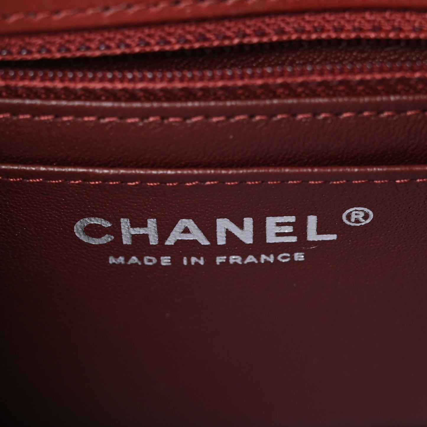 Lambskin Quilted Mini Square Flap Burgundy