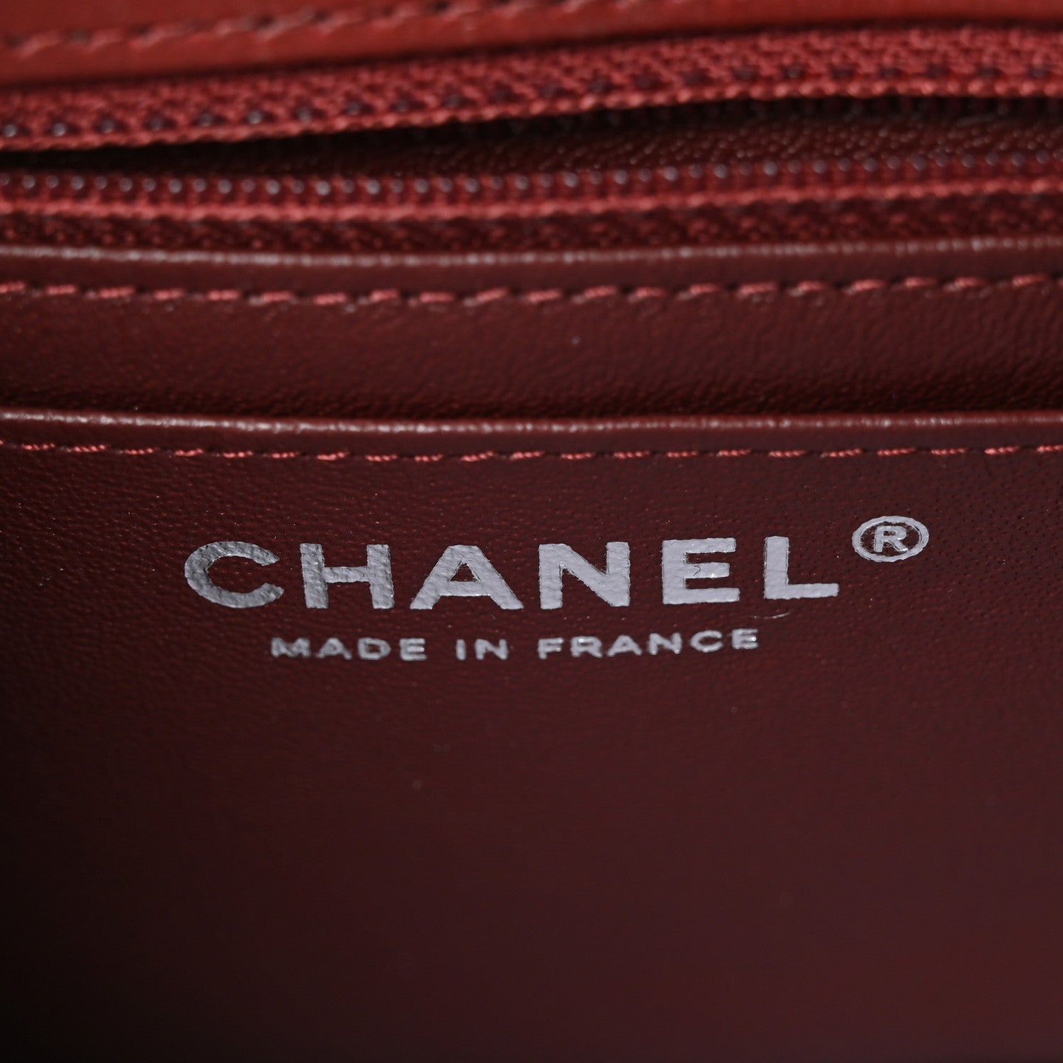 Chanel Lambskin Quilted Mini Square Flap Burgundy 6 of 9