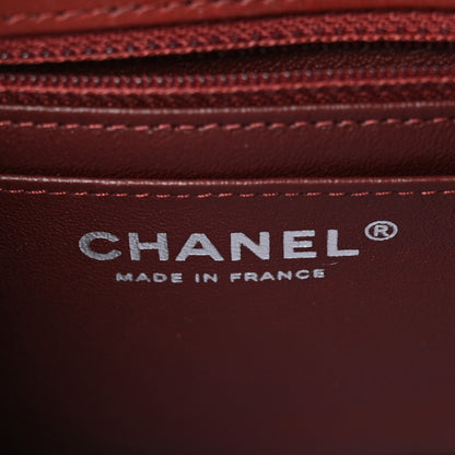Chanel Lambskin Quilted Mini Square Flap Burgundy 6 of 9