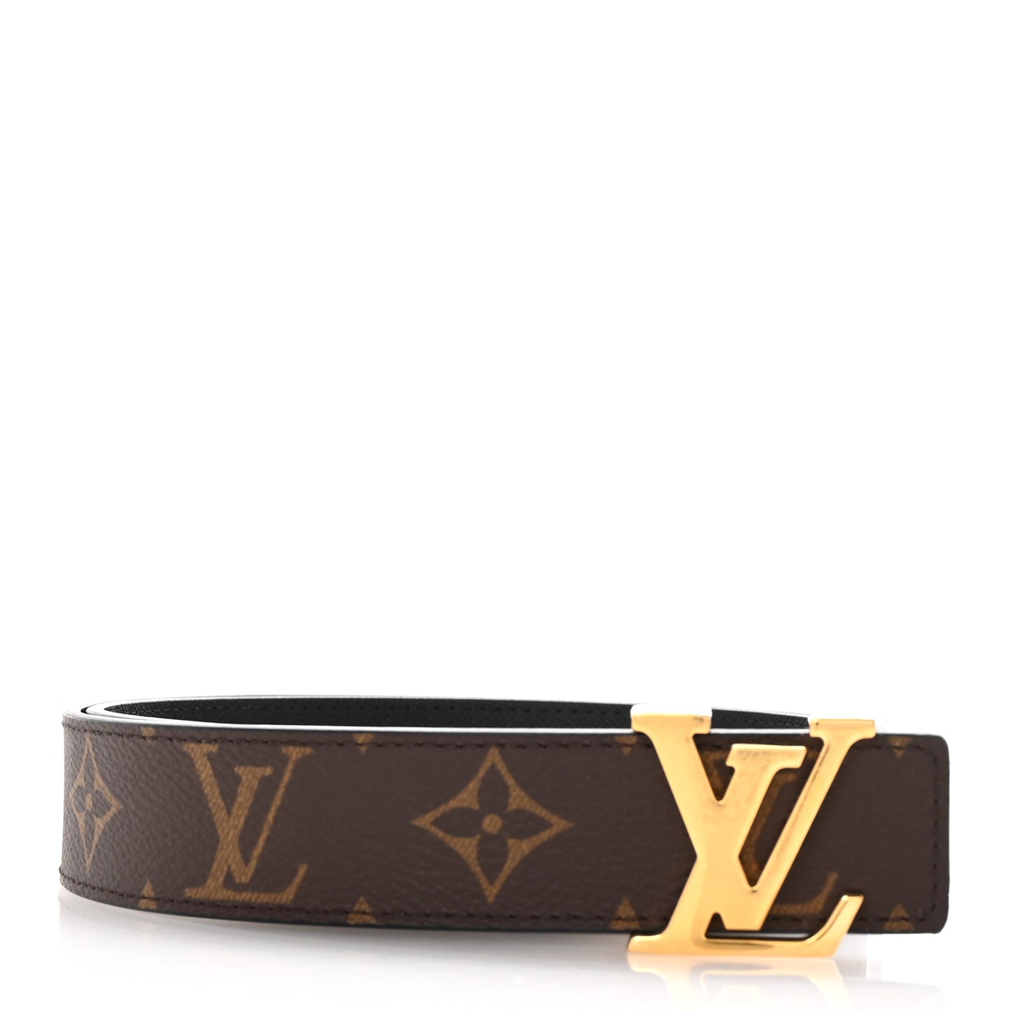 Calfskin Monogram 30mm LV Initiales Reversible Belt 80 32 Black