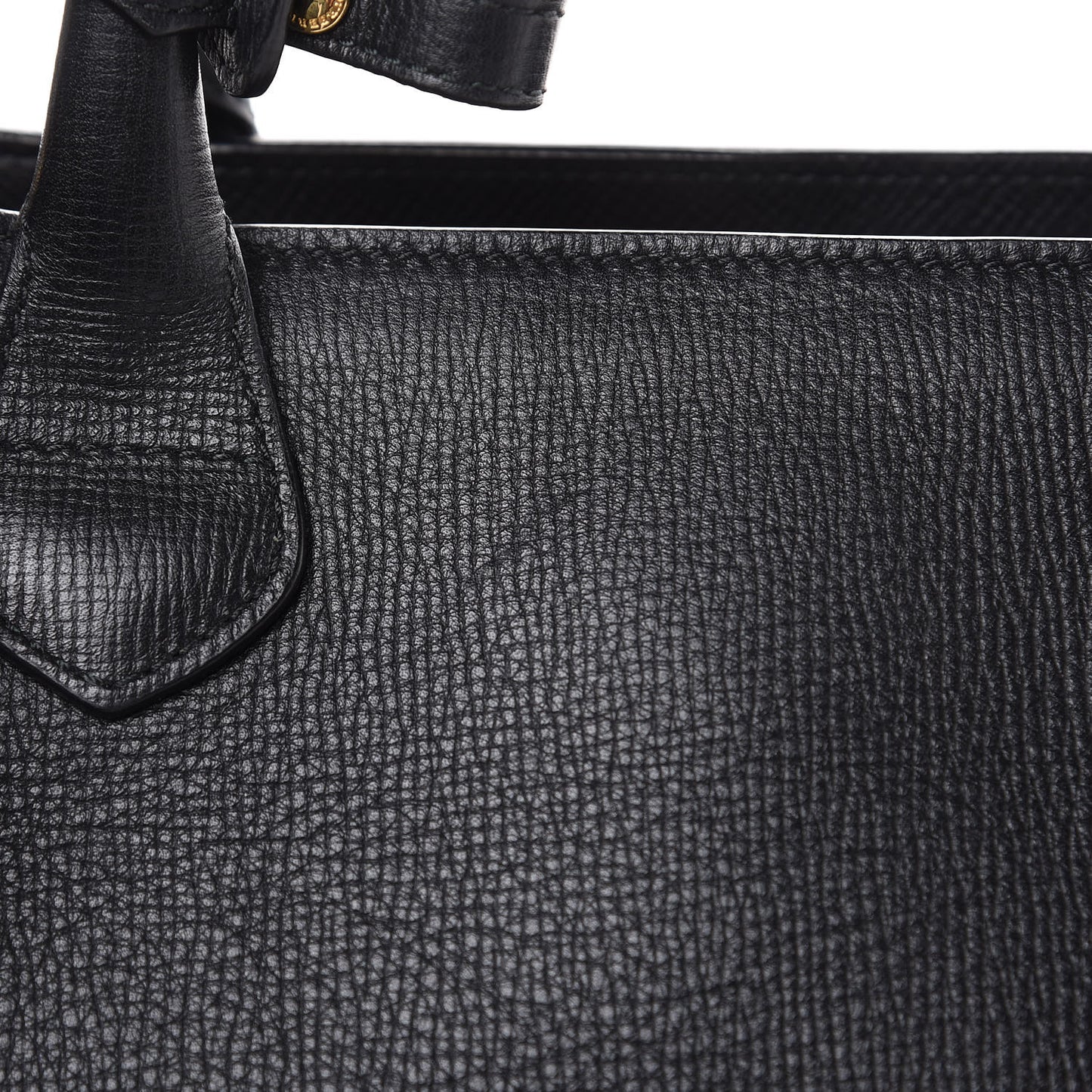 Grainy Calfskin House Check Medium Banner Tote Black