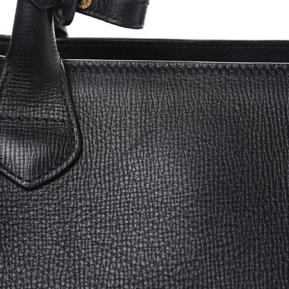 Burberry Grainy Calfskin House Check Medium Banner Tote Black 13 of 17