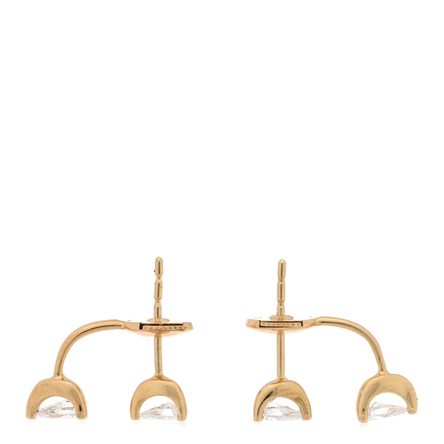Anita Ko 18K Yellow Gold Diamond Pear Orbit Earrings 3 of 4