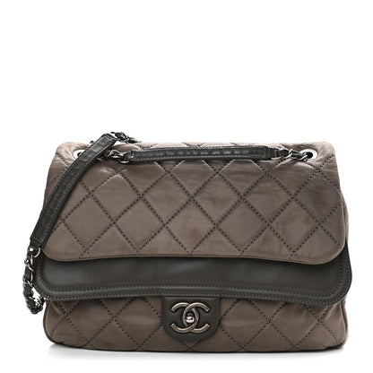 Chanel Iridescent Calfskin Jumbo In the Mix Double Flap Dark Grey 1 of 10