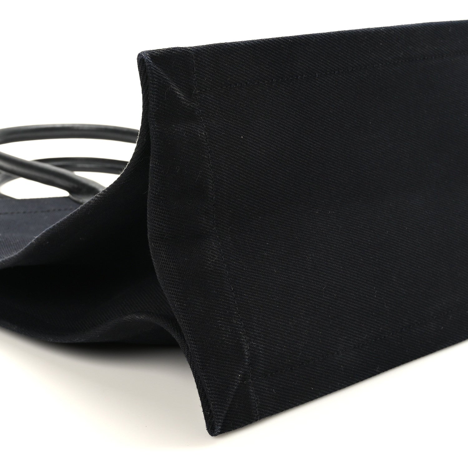 Saint Laurent Linen Calfskin Rive Gauche Tote Black 7 of 9