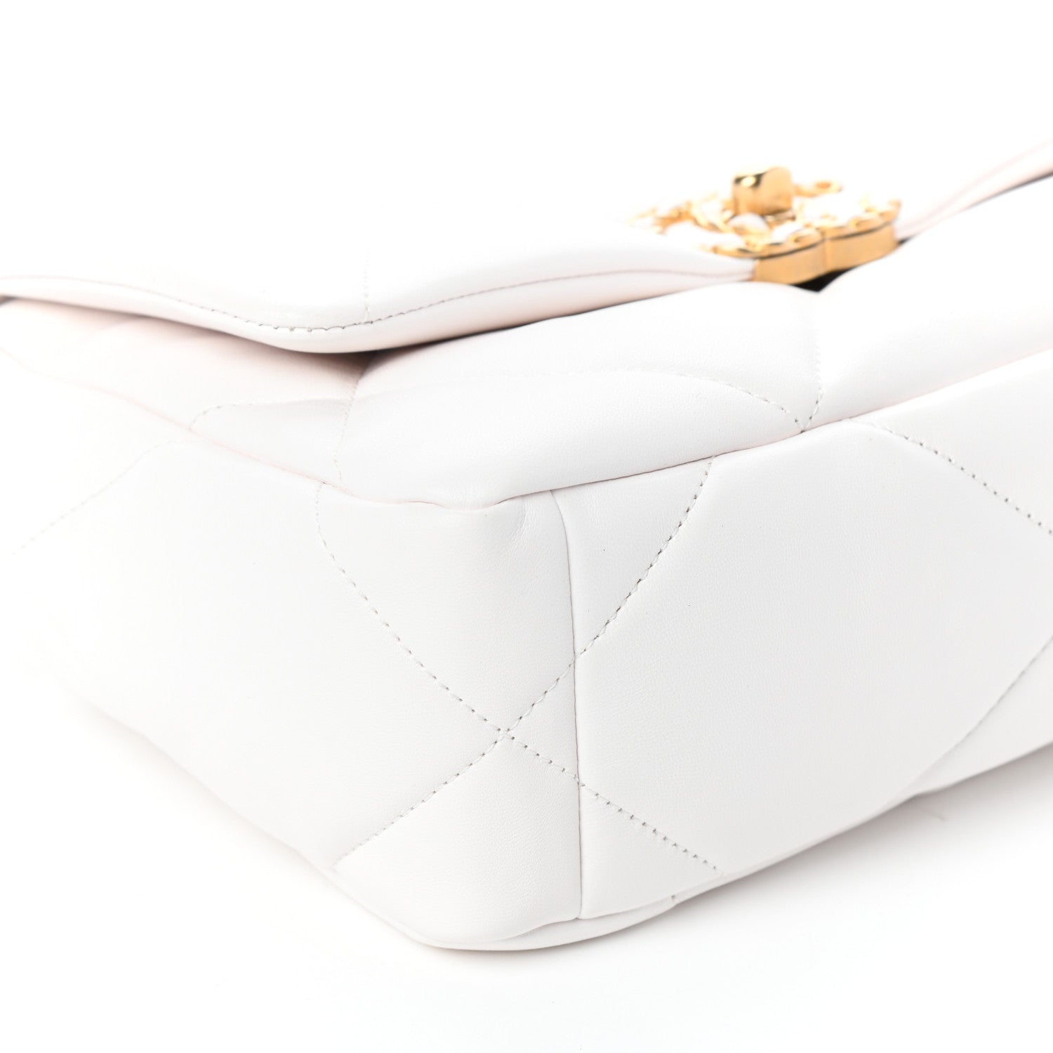 Chanel Lambskin Quilted Medium Chanel 19 Flap White 9 of 11