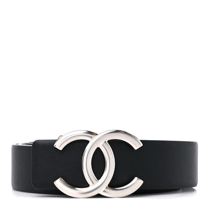Chanel Calfskin CC Reversible Belt 90/36 Black Burgundy 1 of 4