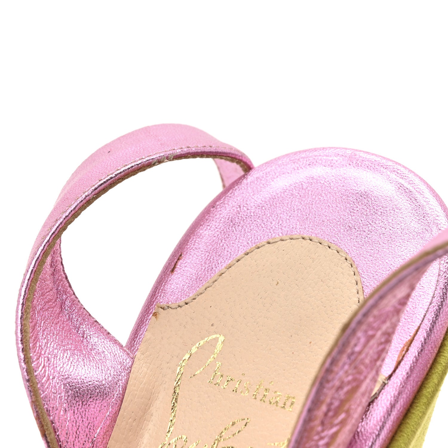 Christian Louboutin Metallic Nappa Supramariza 130 Wedge Sandals 39 Multicolor 10 of 10