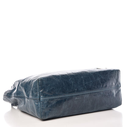 Prada Vitello Shine Tote Denim 4 of 11