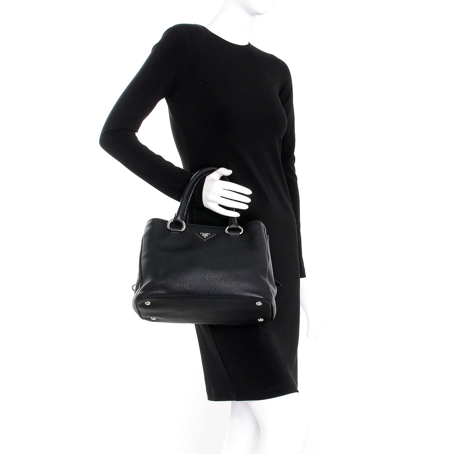 Vitello Daino Tote Nero Black