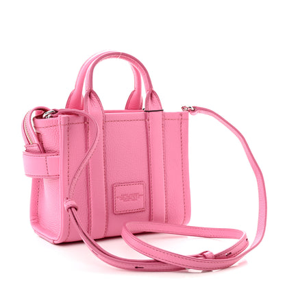 Marc Jacobs Grained Calfskin Mini The Tote Bag Candy Pink 3 of 10