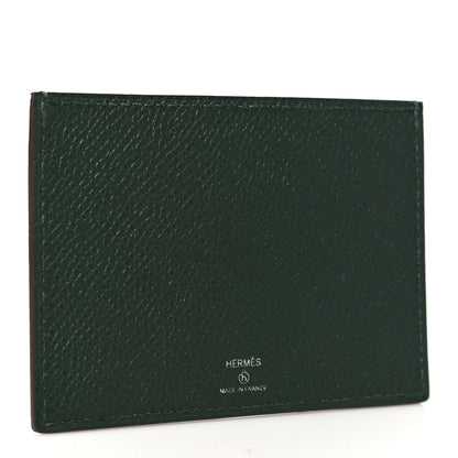Hermes Epsom Evercolor Lizard Chevre Mysore Histoire Naturelle Card Holder Vert Cypress Lime Vert Anis 3 of 8
