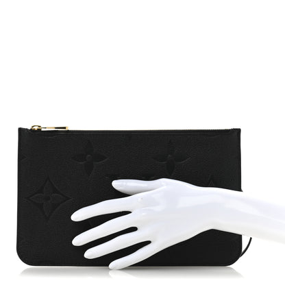 Louis Vuitton Empreinte Monogram Giant Neverfull MM Pochette Black 2 of 7