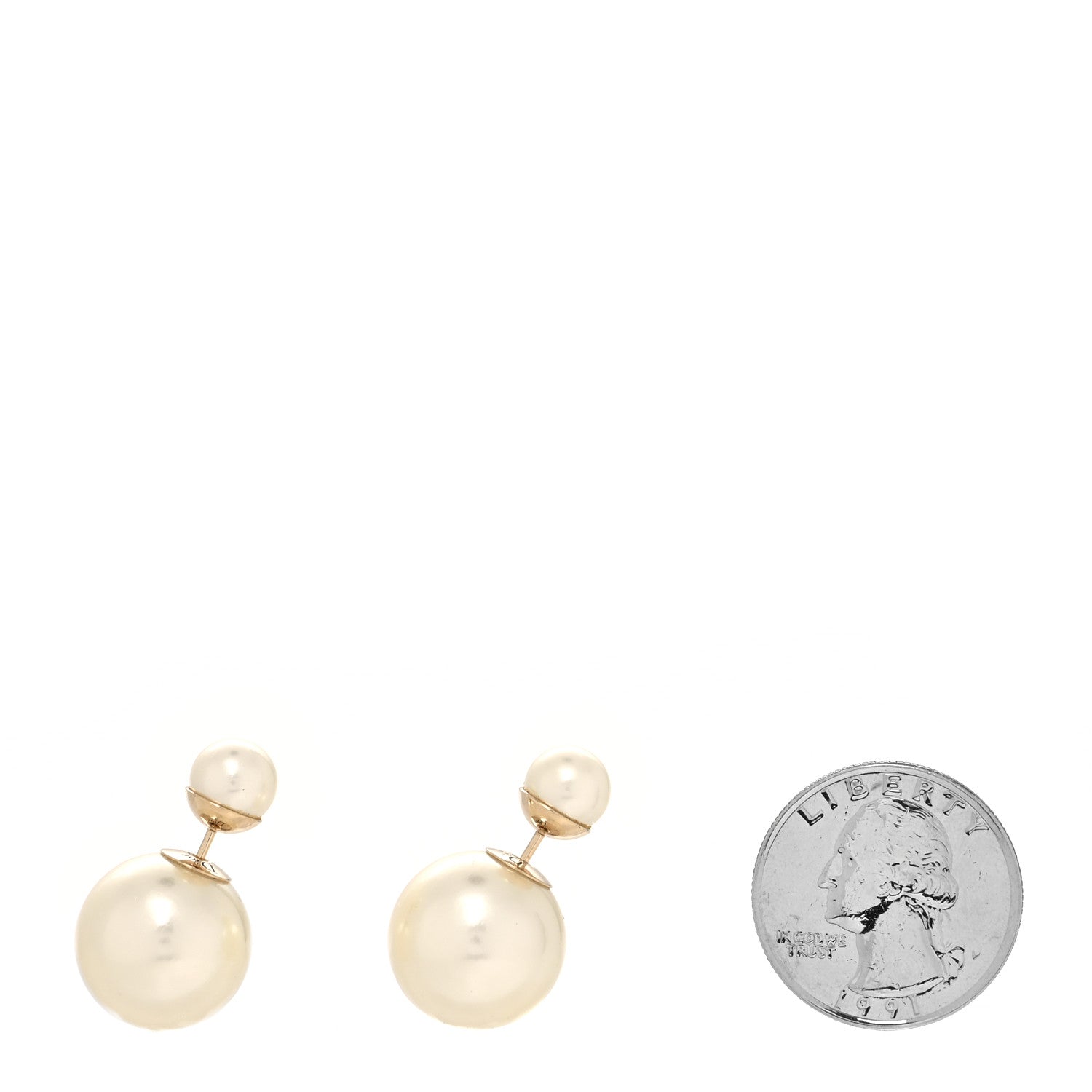 Christian Dior Pearl Mise En Dior Tribal Earrings Gold 2 of 4