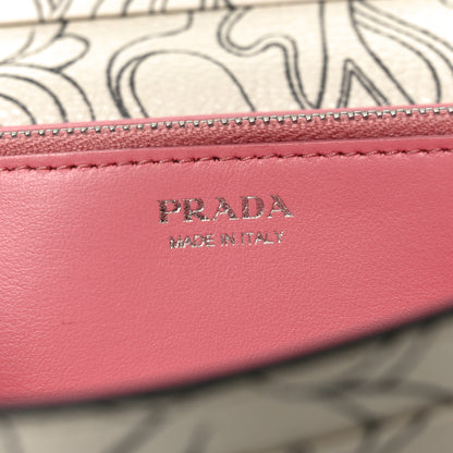 Prada X JAMES JEAN Glace Calfskin Rabbit Print Continental Wallet Opaline 6 of 7