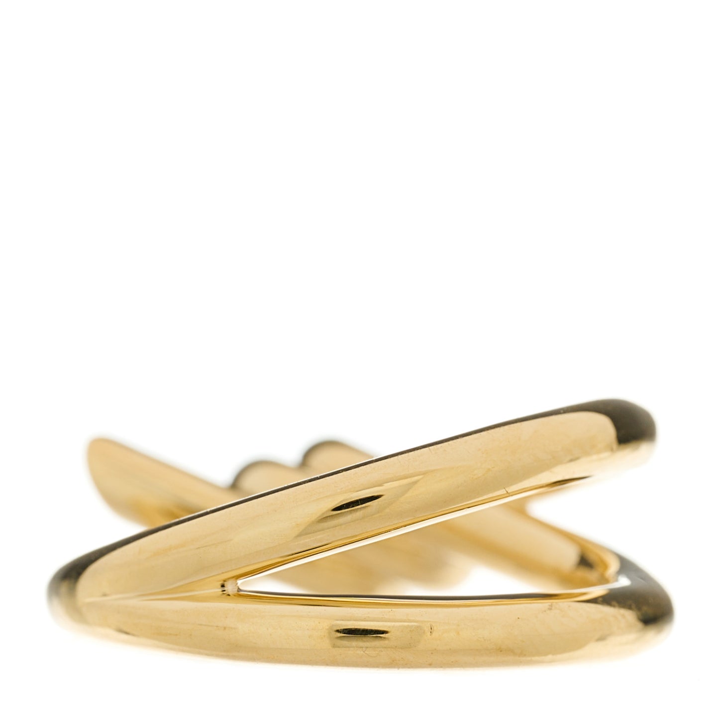 18K Yellow Gold Knot Double Row Ring 50 5.25
